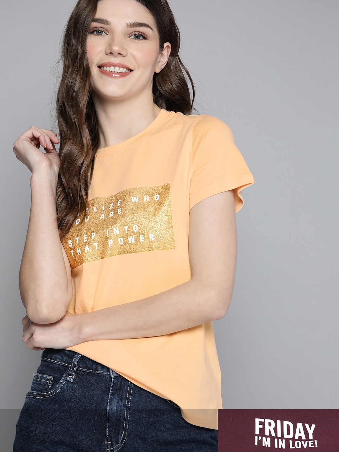 

Mast & Harbour Women Pack of 2 Cotton T-shirts, Coral