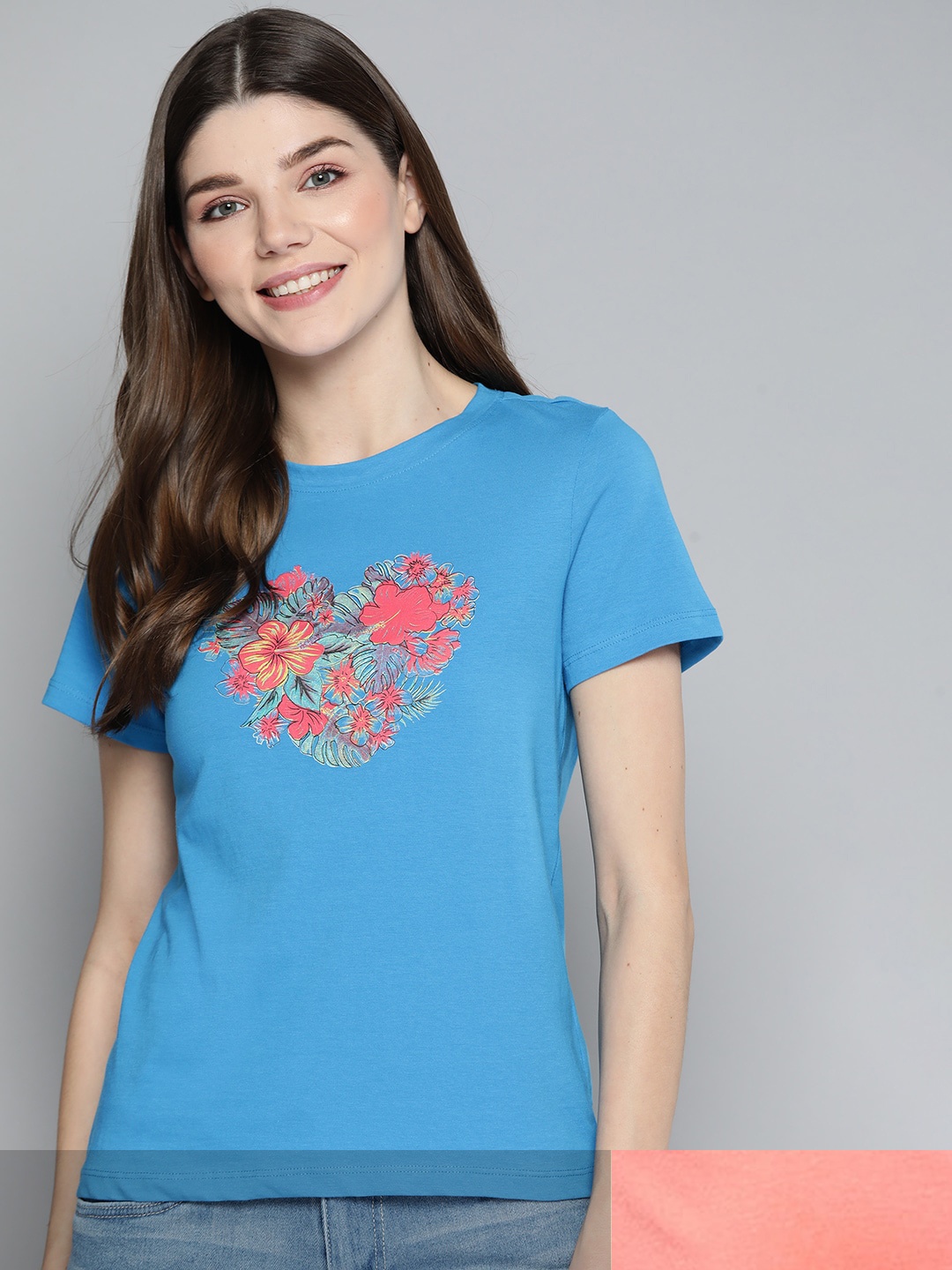 

Mast & Harbour Women Pack of 2 T-shirts, Coral