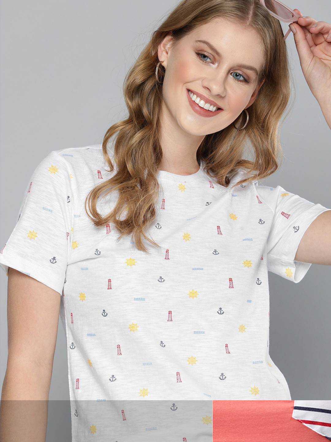 

Mast & Harbour Women Pack of 2 T-shirts, Coral