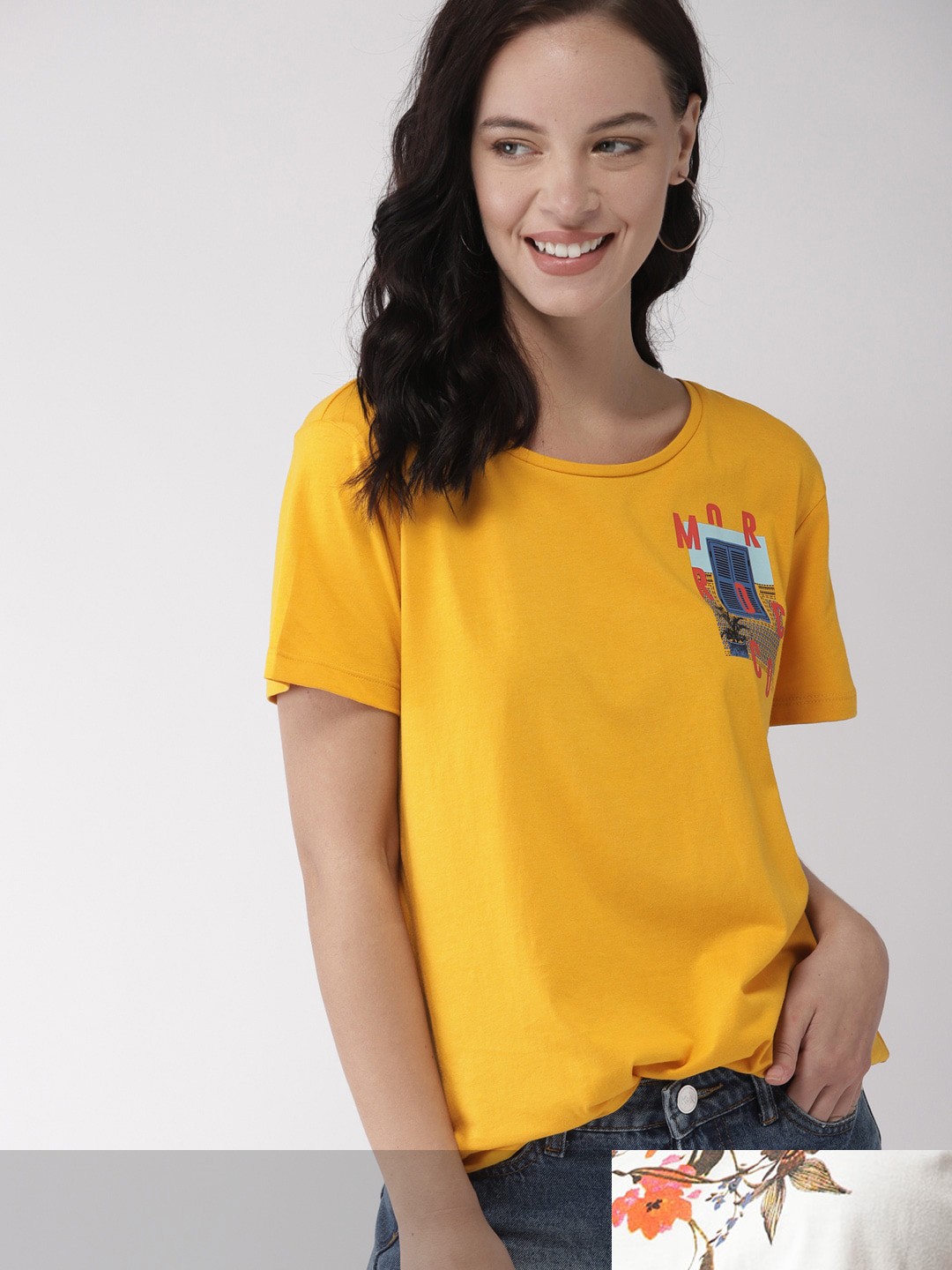 

Mast & Harbour Women Pack of 2 T-shirts, Off white