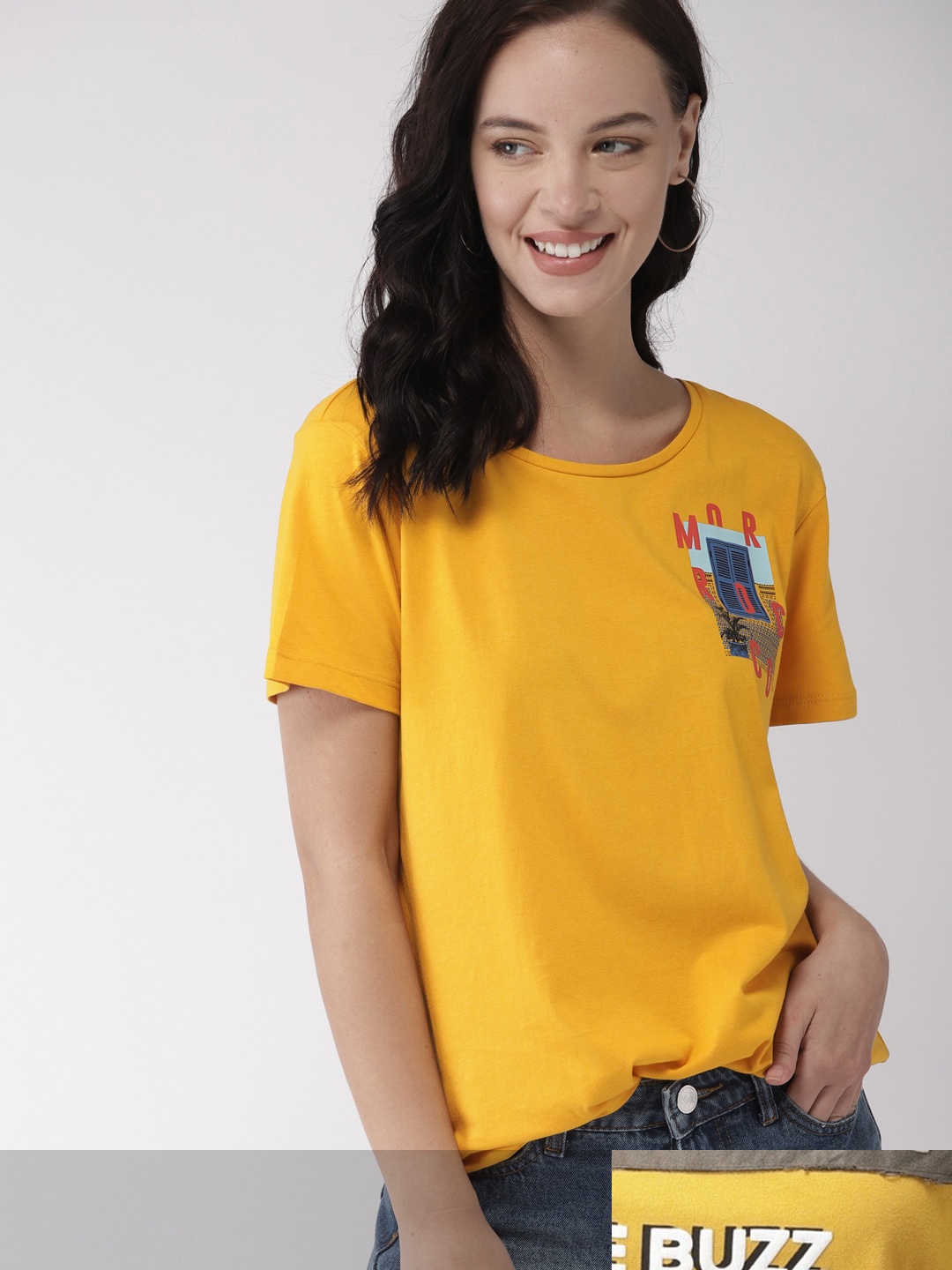 

Mast & Harbour Women Pack of 2 T-shirts, Mustard