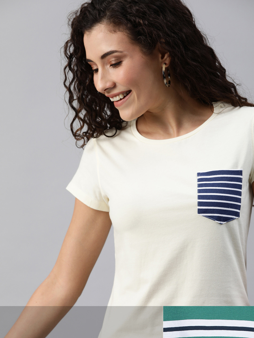 

Mast & Harbour Women Pack of 2 Cotton T-shirts, White