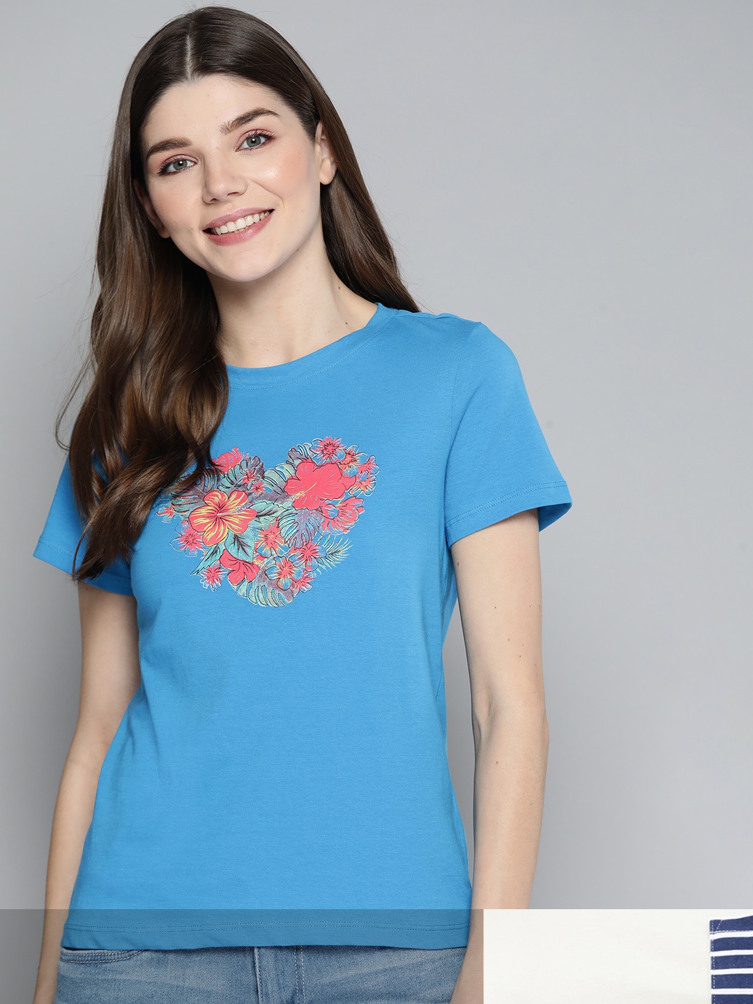 

Mast & Harbour Women Pack of 2 Cotton T-shirts, White