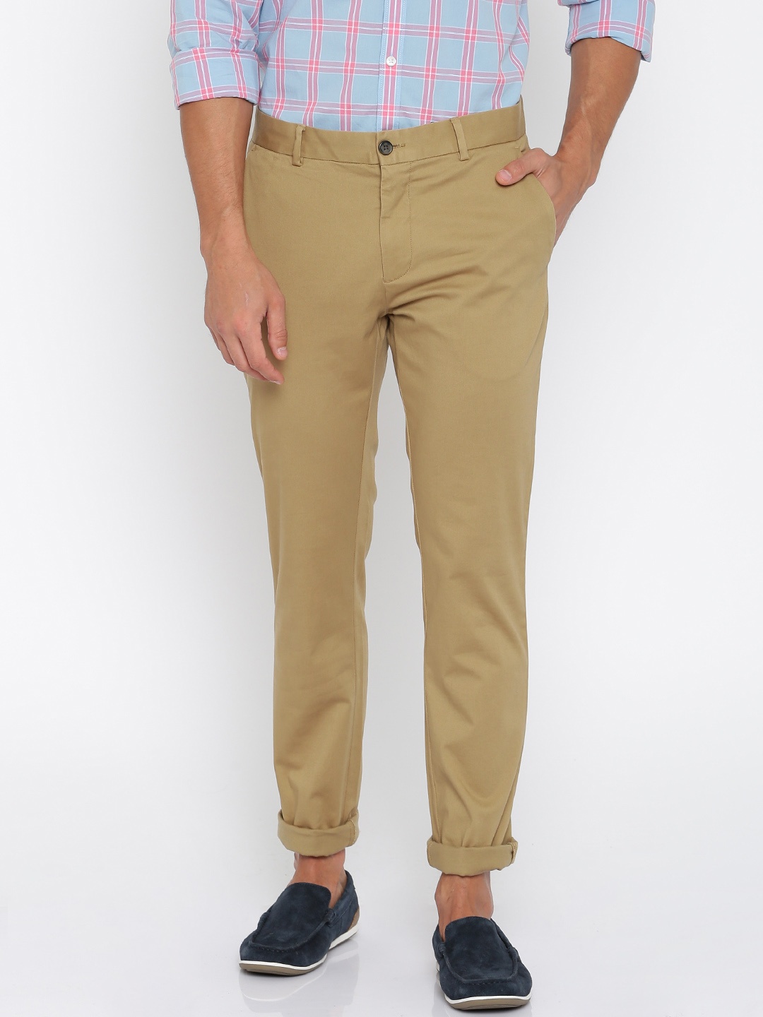 

CODE by Lifestyle Khaki Slim Fit Chinos Trousers