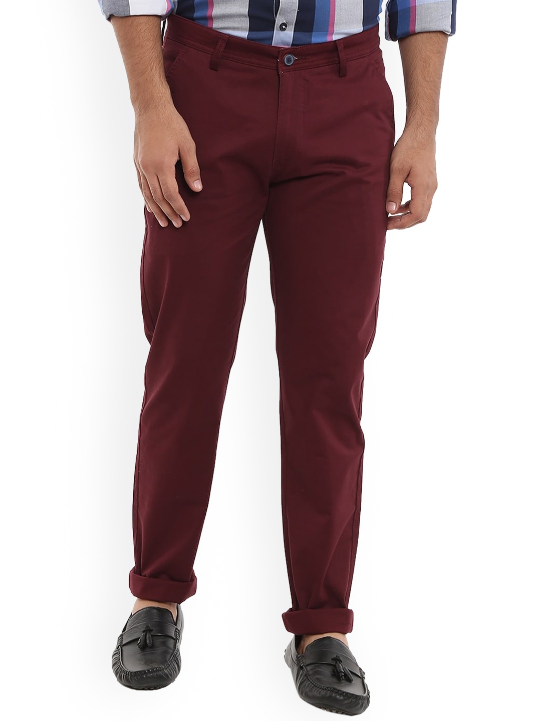 

V-Mart Men Maroon Slim Fit Easy Wash Cotton Chinos