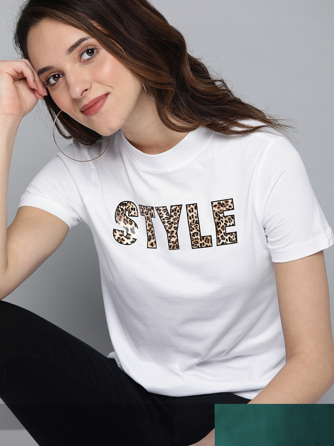 

Mast & Harbour Women Set Of 2 Round Neck T-shirt, White