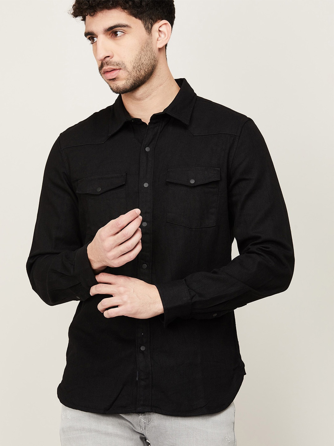 

Fame Forever by Lifestyle Men Black Casual Shirt