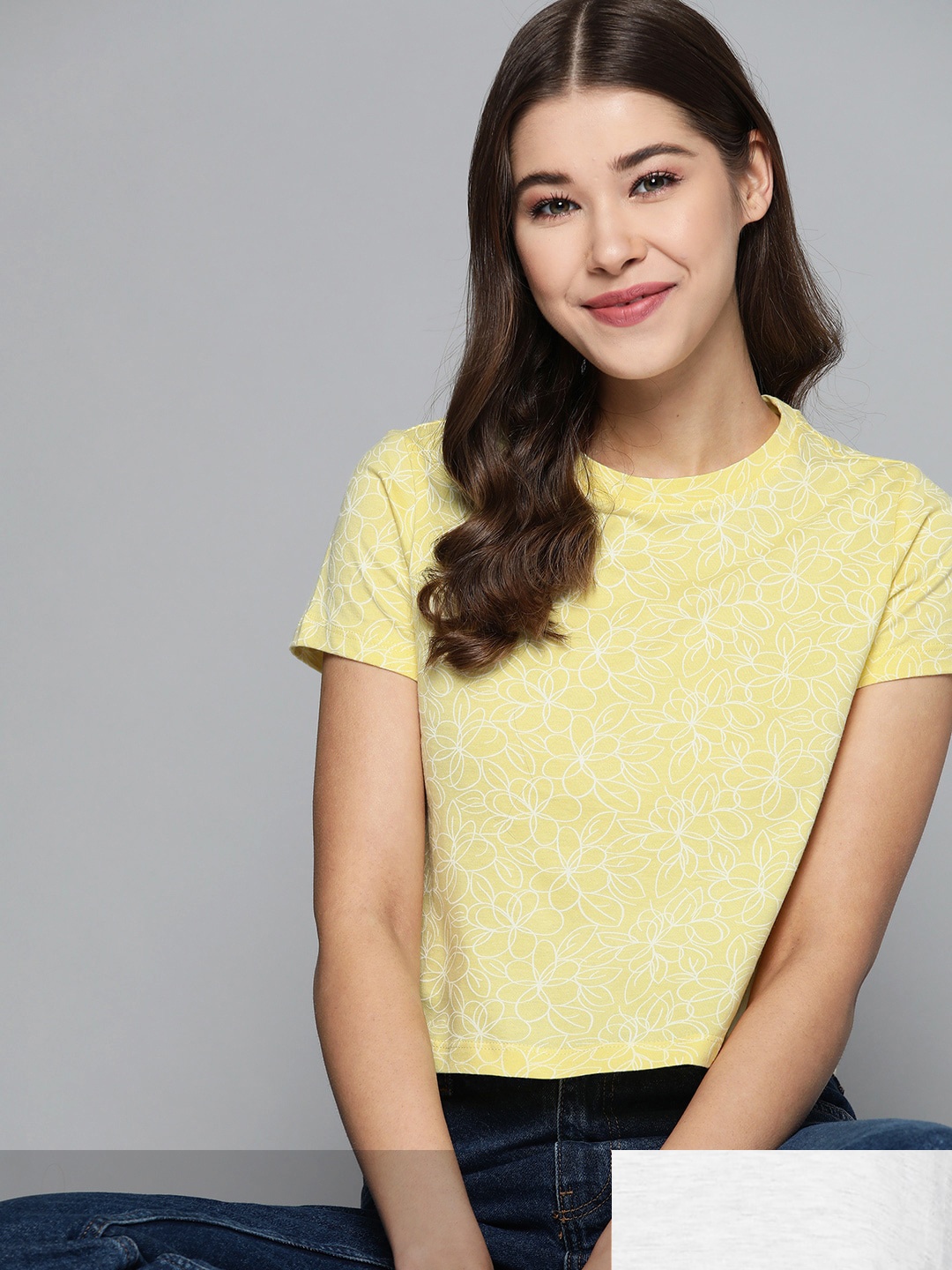 

Mast & Harbour Women Pack of 2 Cotton T-shirts, Yellow