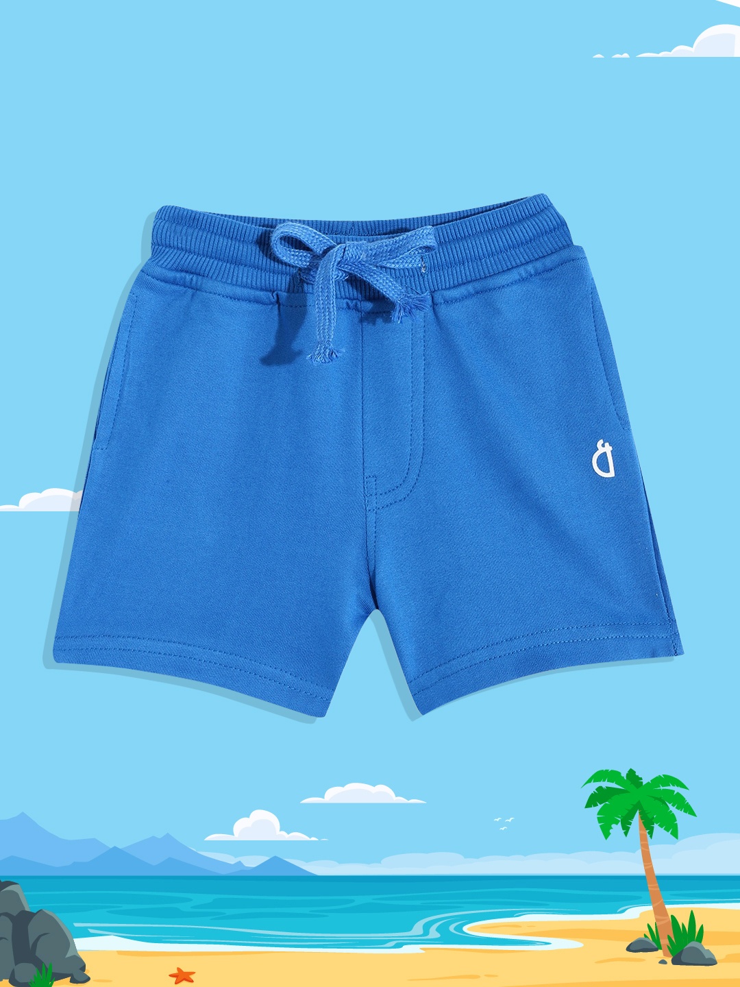 

Gini and Jony Boys Blue Pure Cotton Shorts