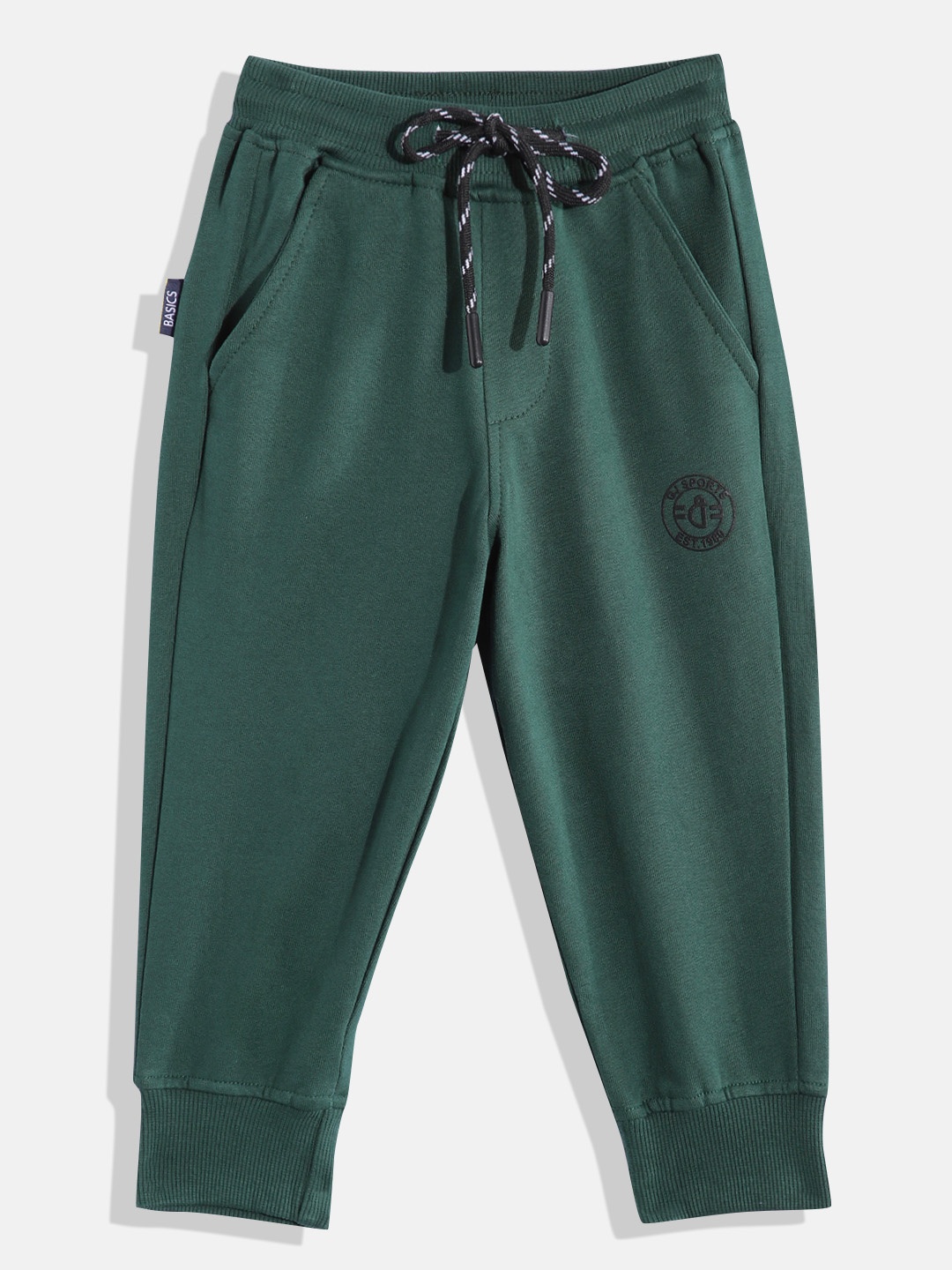 

Gini and Jony Boys Mid-Rise Regular Fit Joggers, Green
