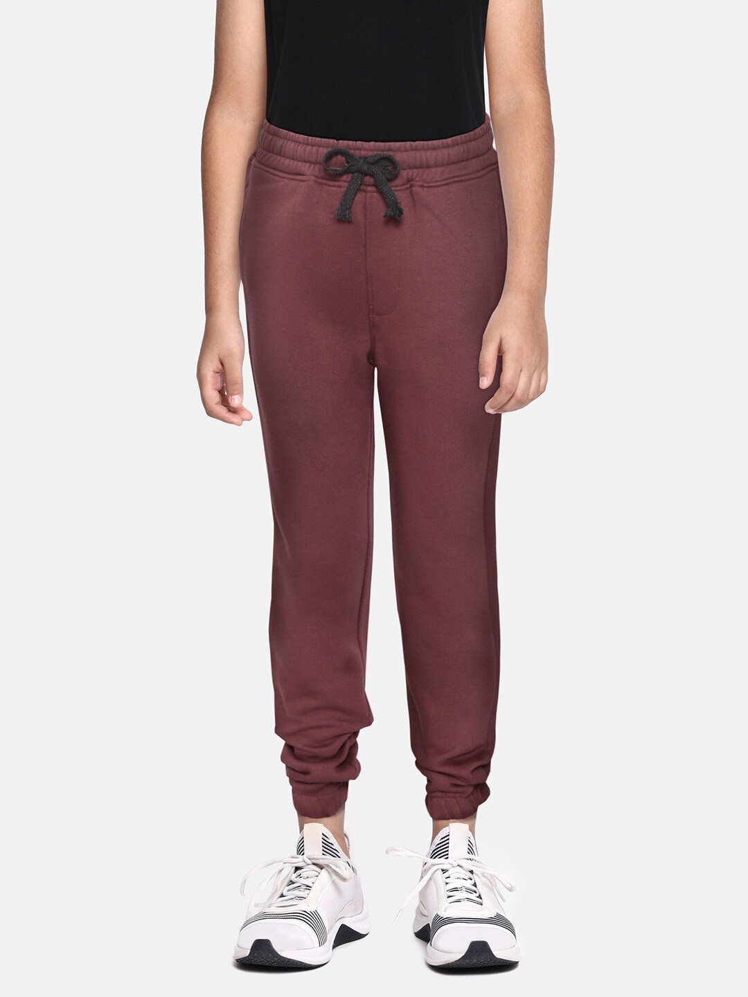 

Gini and Jony Boys Burgundy Solid Joggers