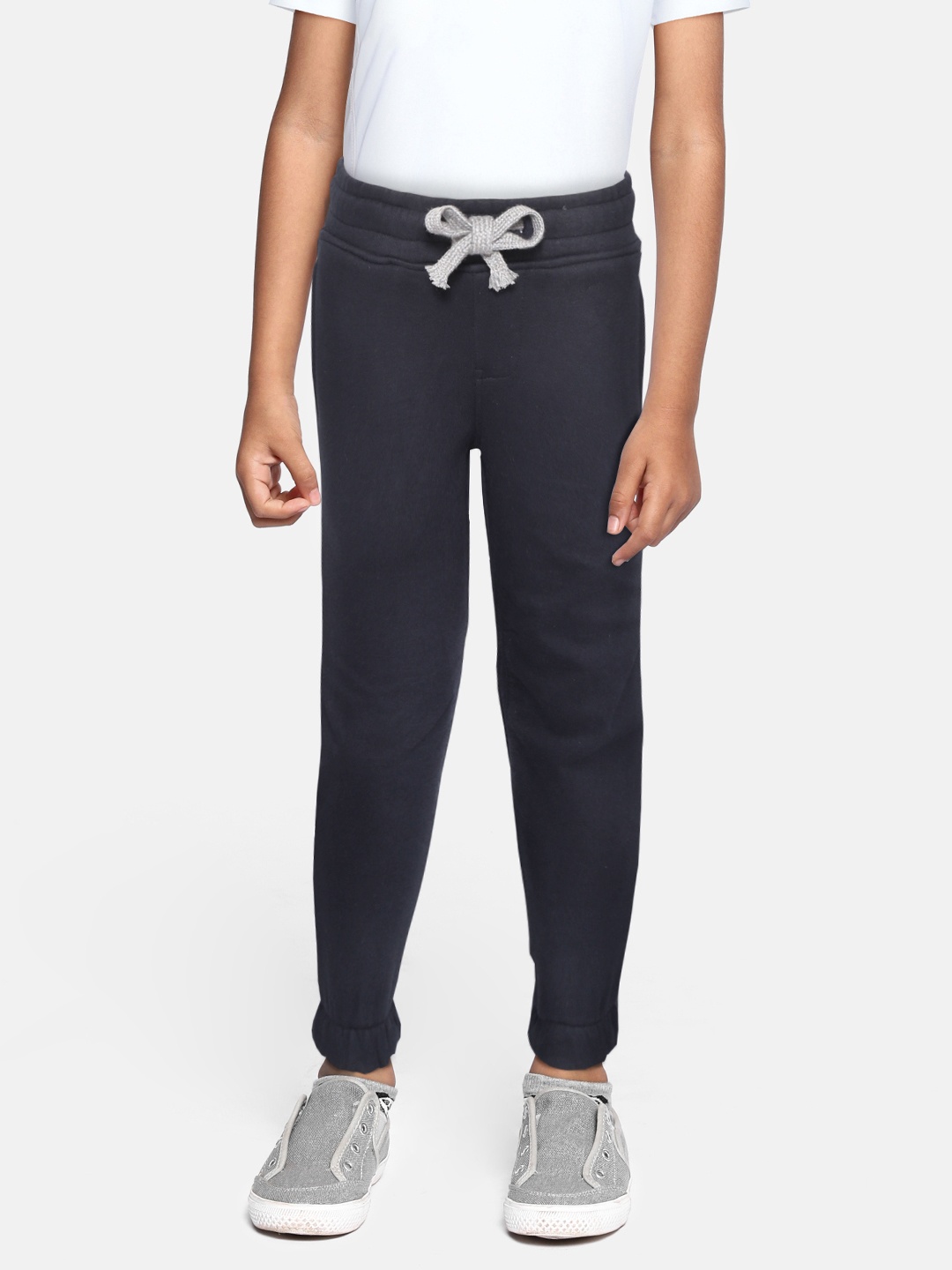 

Gini and Jony Boys Navy Blue Solid Joggers