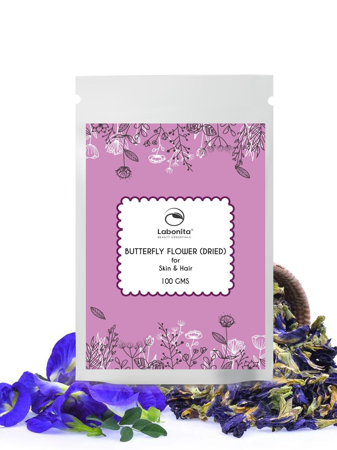 

Labonita Set of 3 Dried Butterfly Powder for Skin & Hair - 100 g Each, Pink