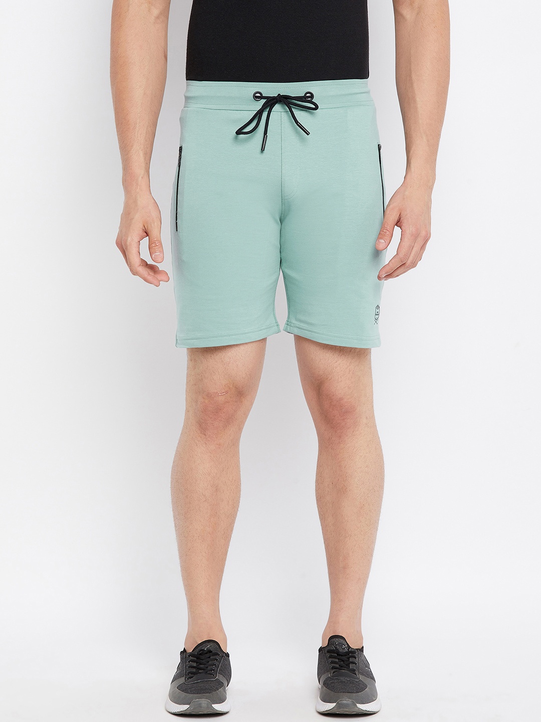 

Duke Men Blue Solid Sports Cotton Shorts