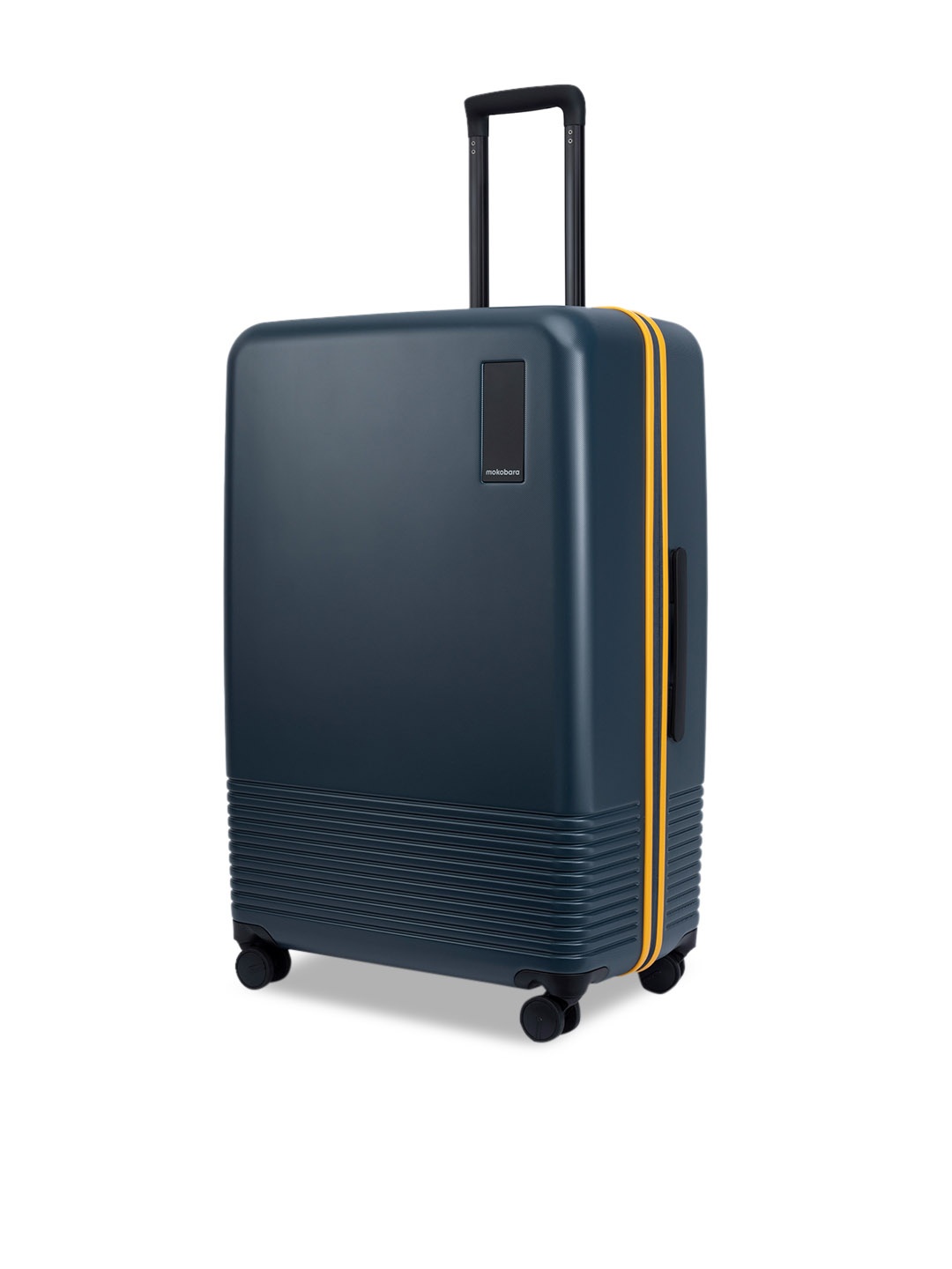 

MOKOBARA Navy Blue Solid Hard-Sided Large Trolley Suitcase