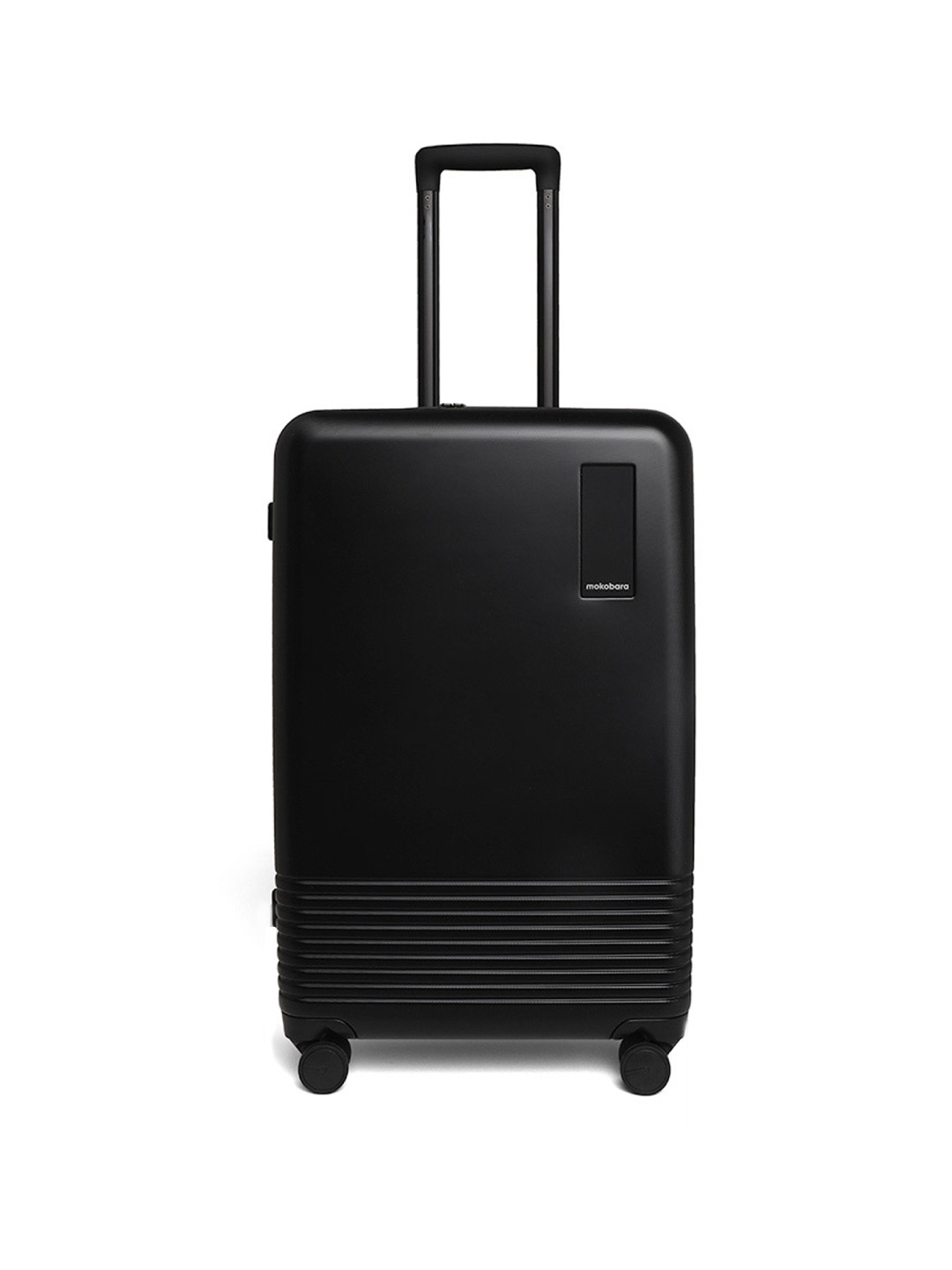 

MOKOBARA Black Textured Hard-Sided Medium Check-In Luggage Trolley Suitcase