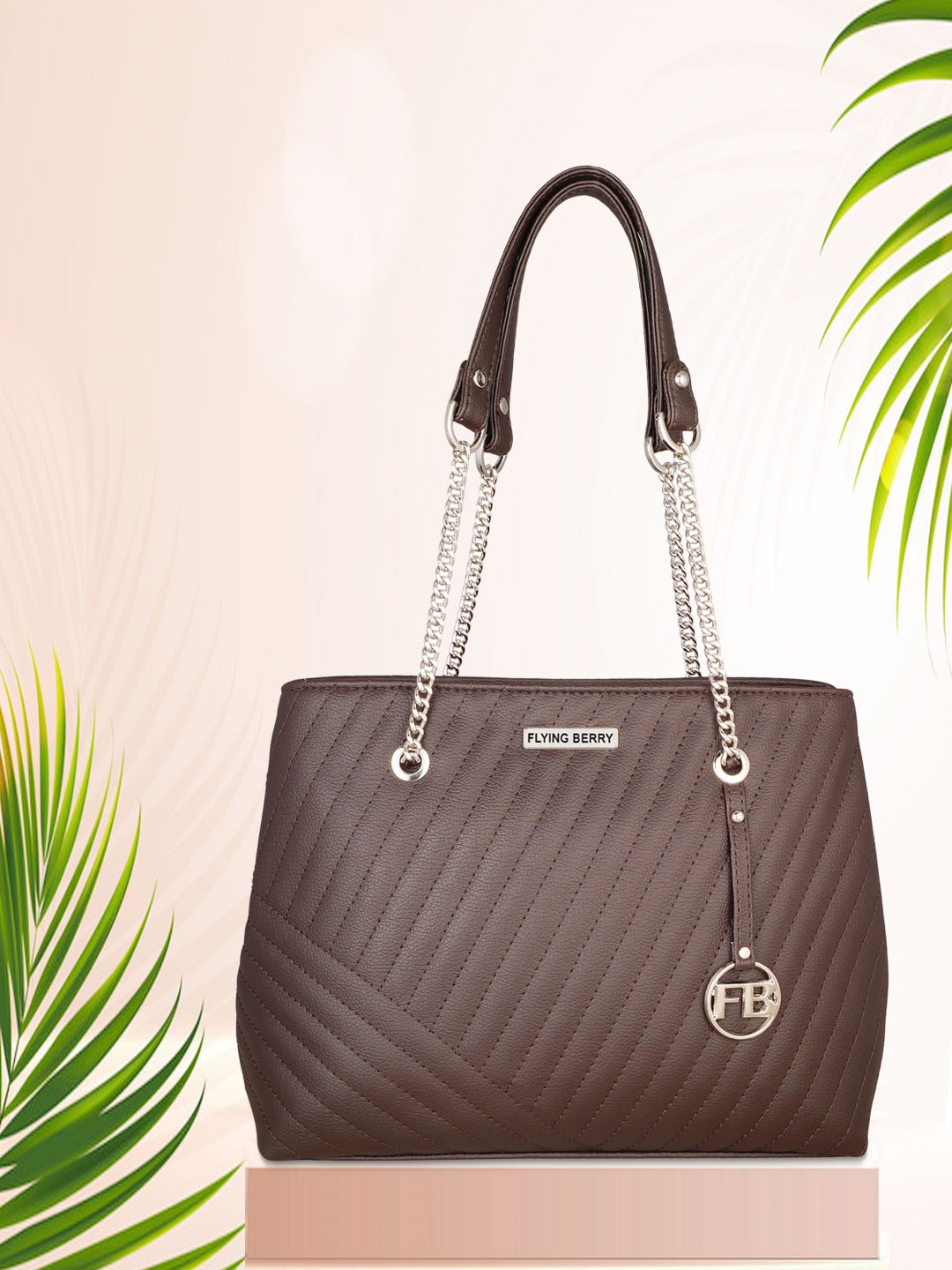 

FLYING BERRY Brown PU Structured Shoulder Bag