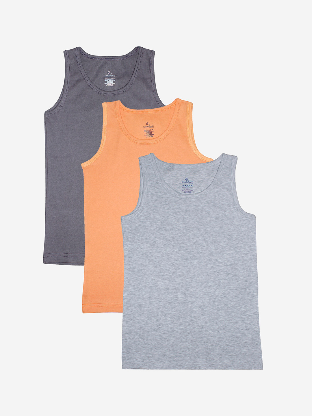 

KiddoPanti Boys Pack Of 3 Assorted Pure Cotton Innerwear Vests