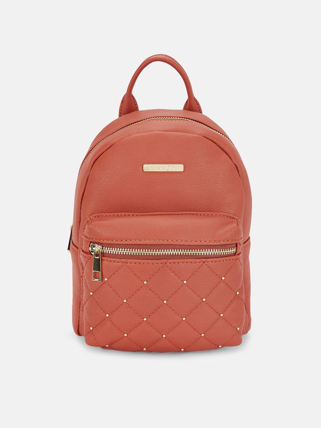 

Forever Glam by Pantaloons Women Orange Solid with Quilted Backpack