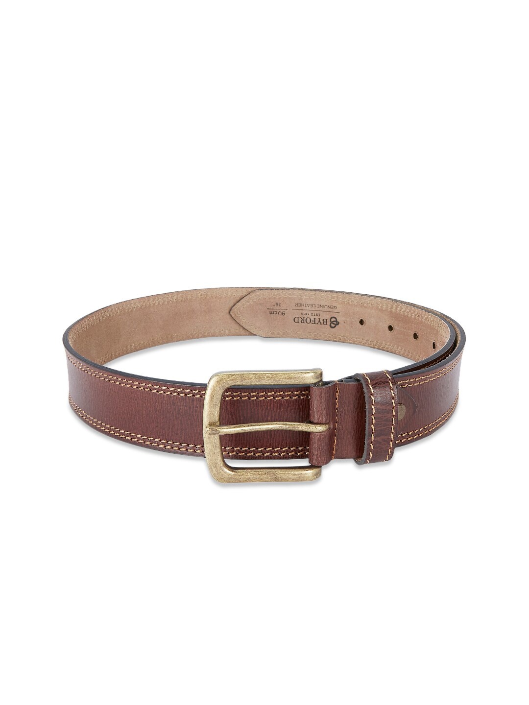 

BYFORD by Pantaloons Men Leather Belt, Brown