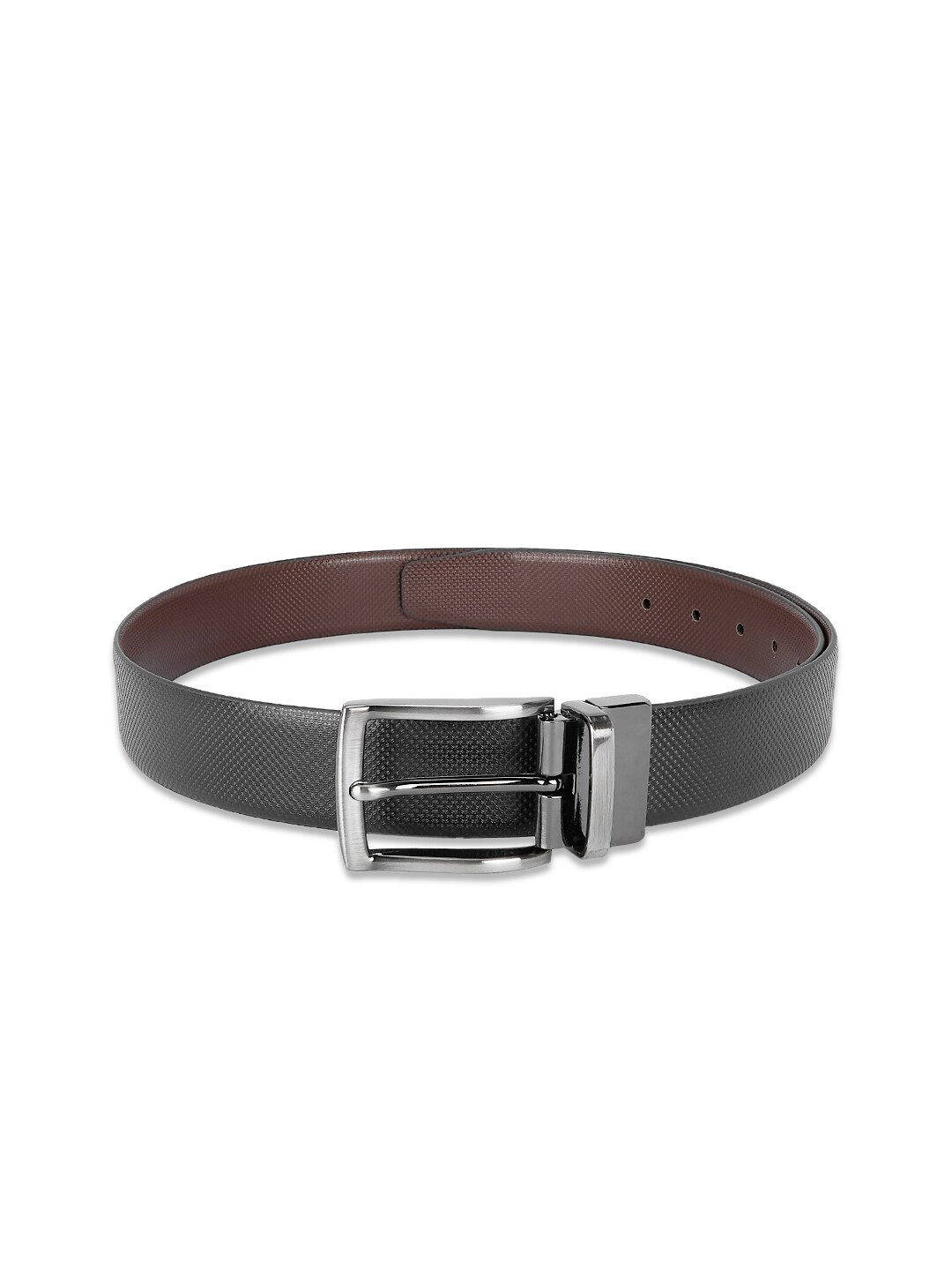 

BYFORD by Pantaloons Men Textured Leather Formal Belt, Black