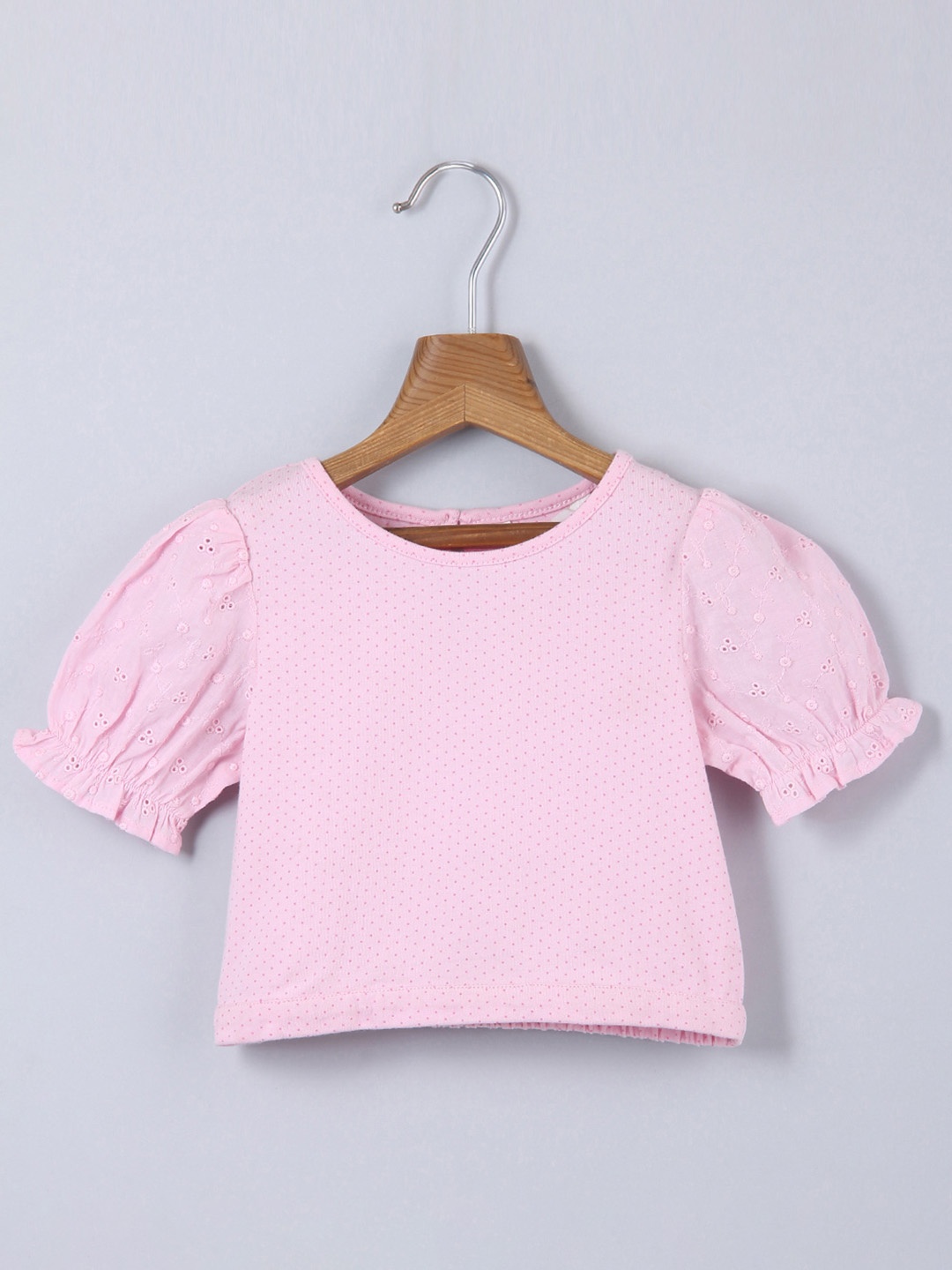 

Beebay Girls Pink Printed Pure Cotton Regular Top