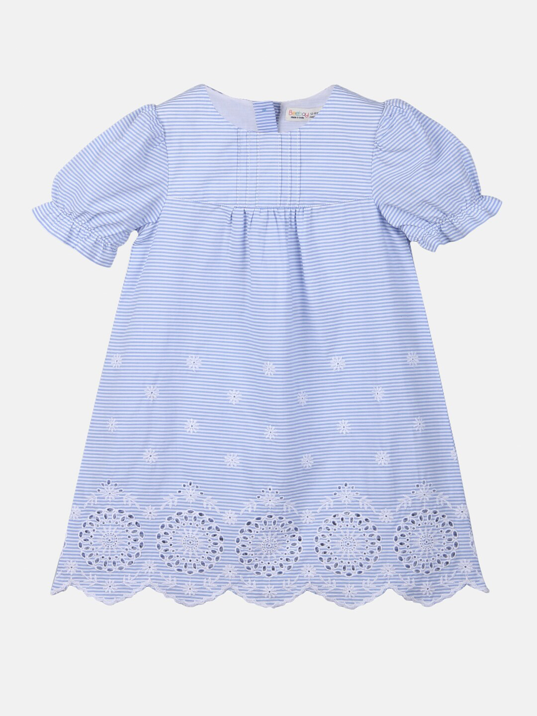 

Beebay Blue & White Striped A-Line Dress
