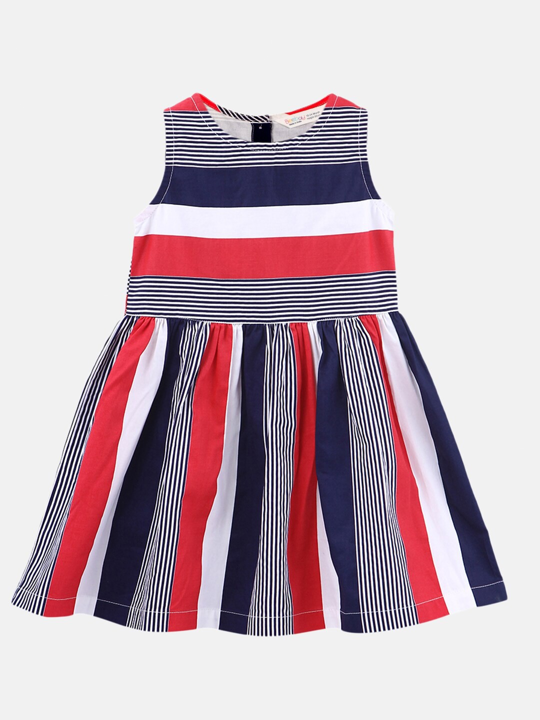 

Beebay Red & White Striped Cotton Dress