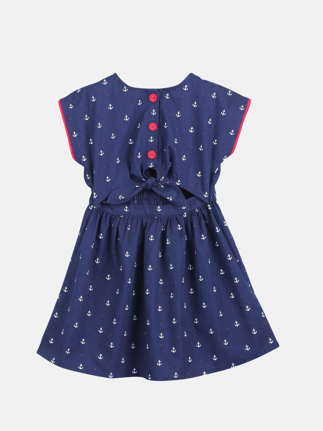 

Beebay Navy Blue A-Line Cotton Dress