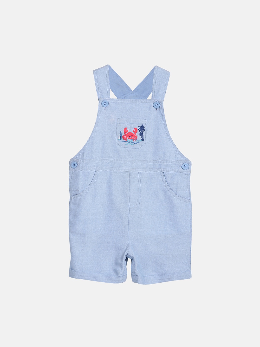 

Beebay Boys Blue Cotton Dungarees