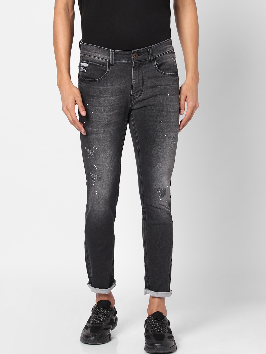 

Street Armor by Pantaloons Men Black Skinny Fit Light Fade Jeans