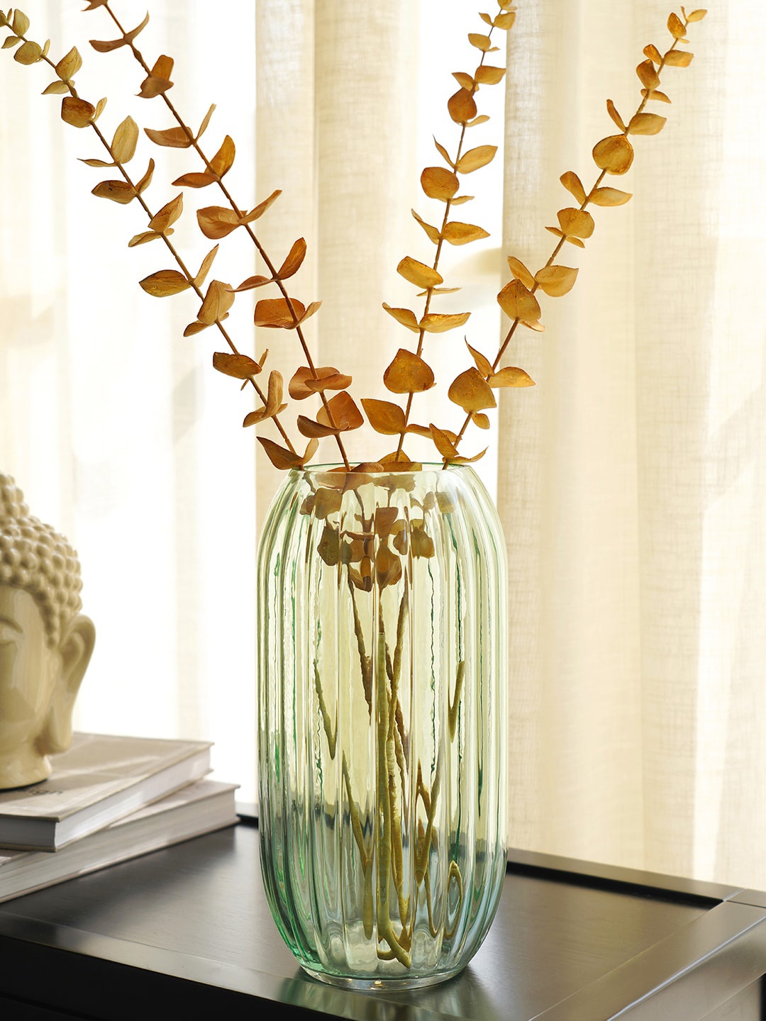 

Pure Home and Living Green Solid Glass Vase