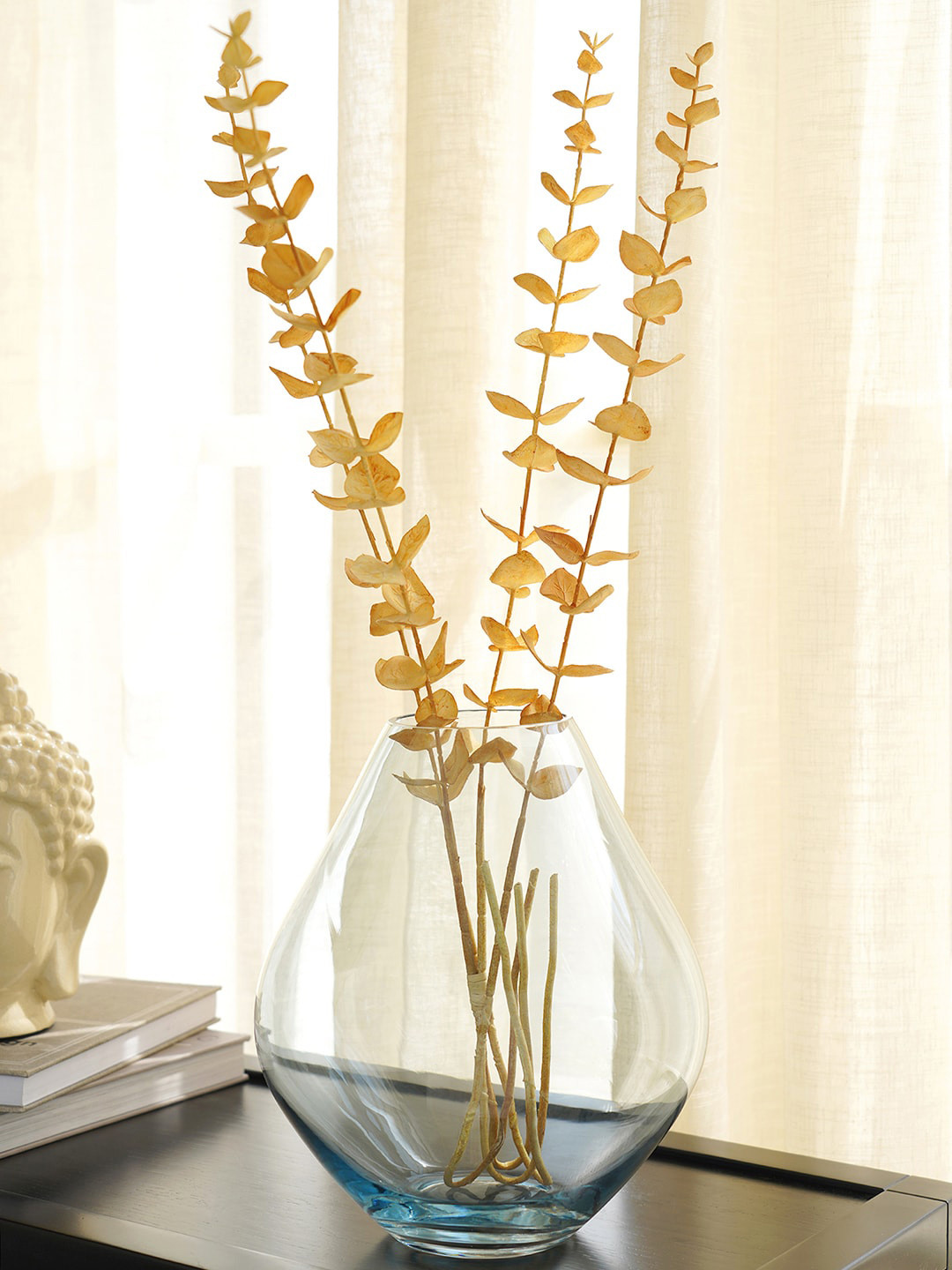 

Pure Home and Living Blue Solid Glass Vase
