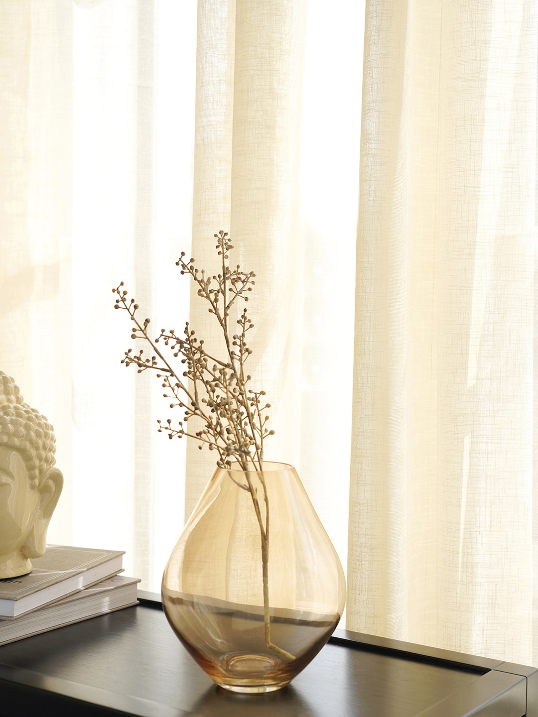 

Pure Home and Living Brown Aurora Amber Glass Vase