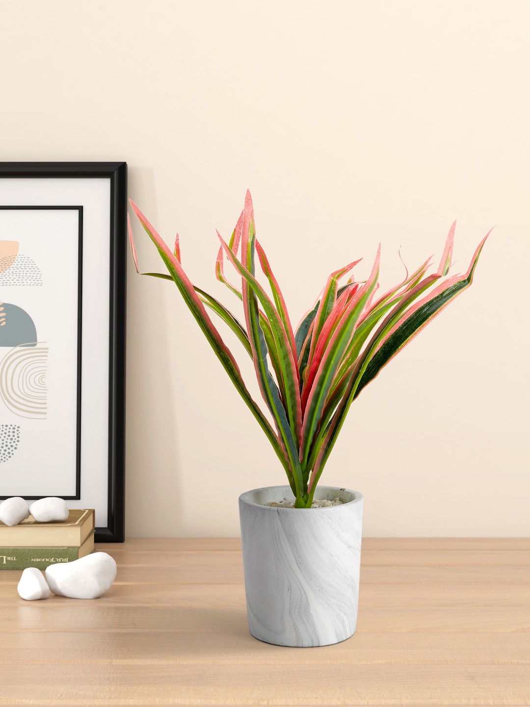 

Living scapes by Pantaloons Pink & Green Dracaena Artificial Plant With Pot