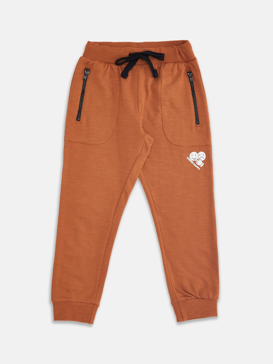 

Pantaloons Junior Boys Brown Pure Cotton Track Pants