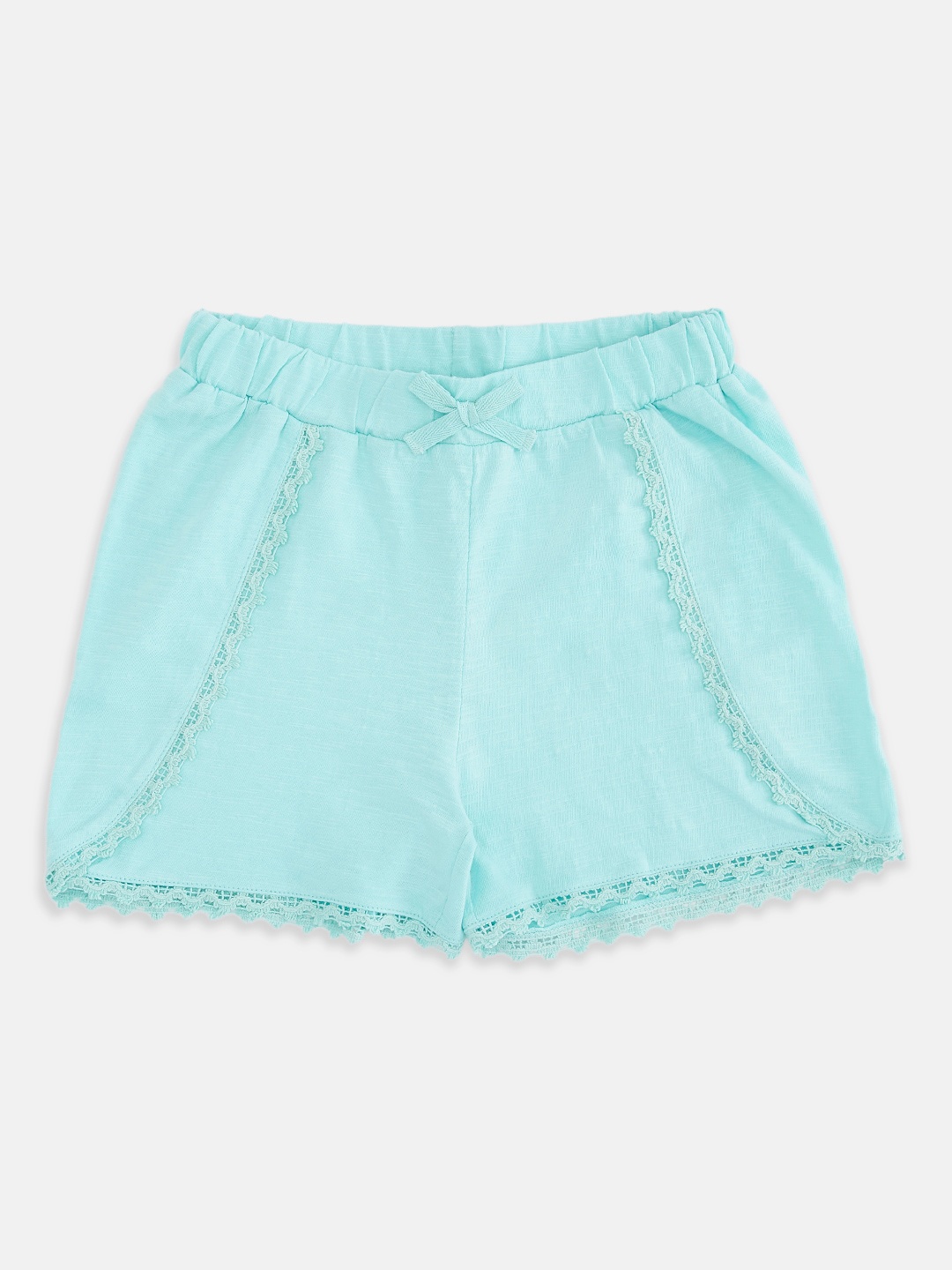 

Pantaloons Junior Girls Green Mid-Rise Cotton Regular Shorts