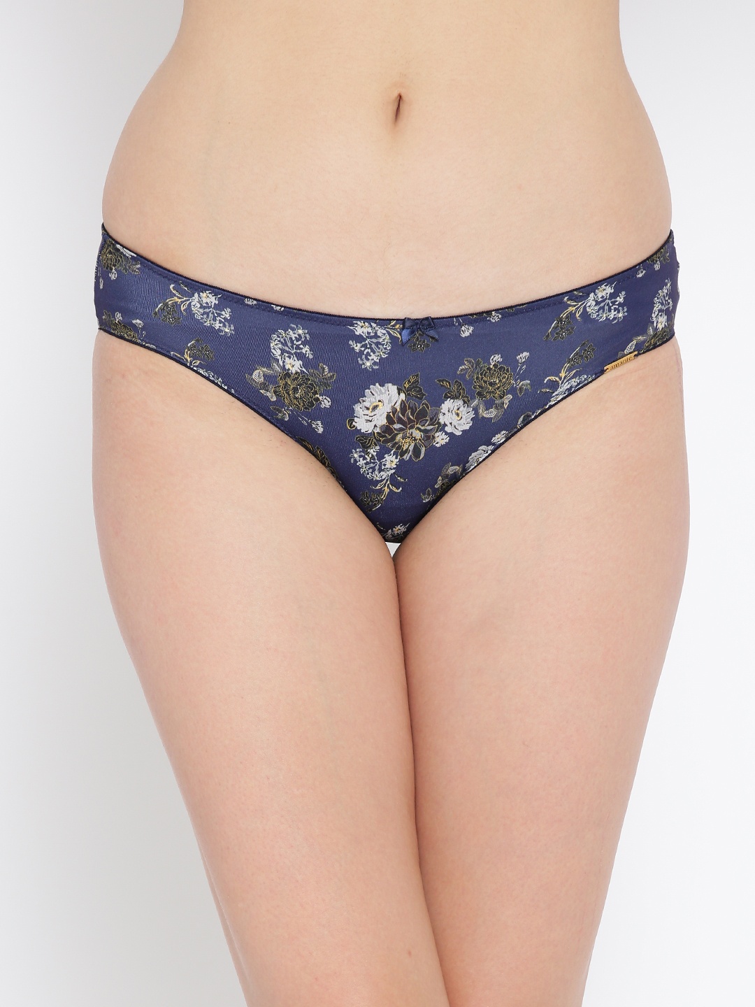 

Amante Women Printed Low Rise Dark Floral Bikini Brief - PAN26301, Navy blue