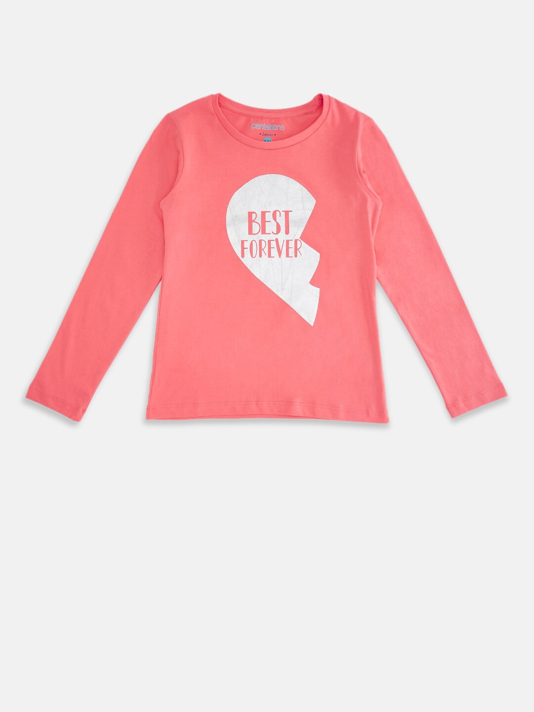 

Pantaloons Junior Girls Coral Printed Cotton T-shirt