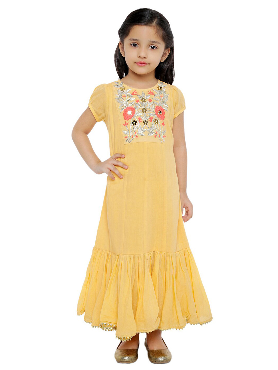 

LIL DRAMA Orange A-Line Maxi Dress