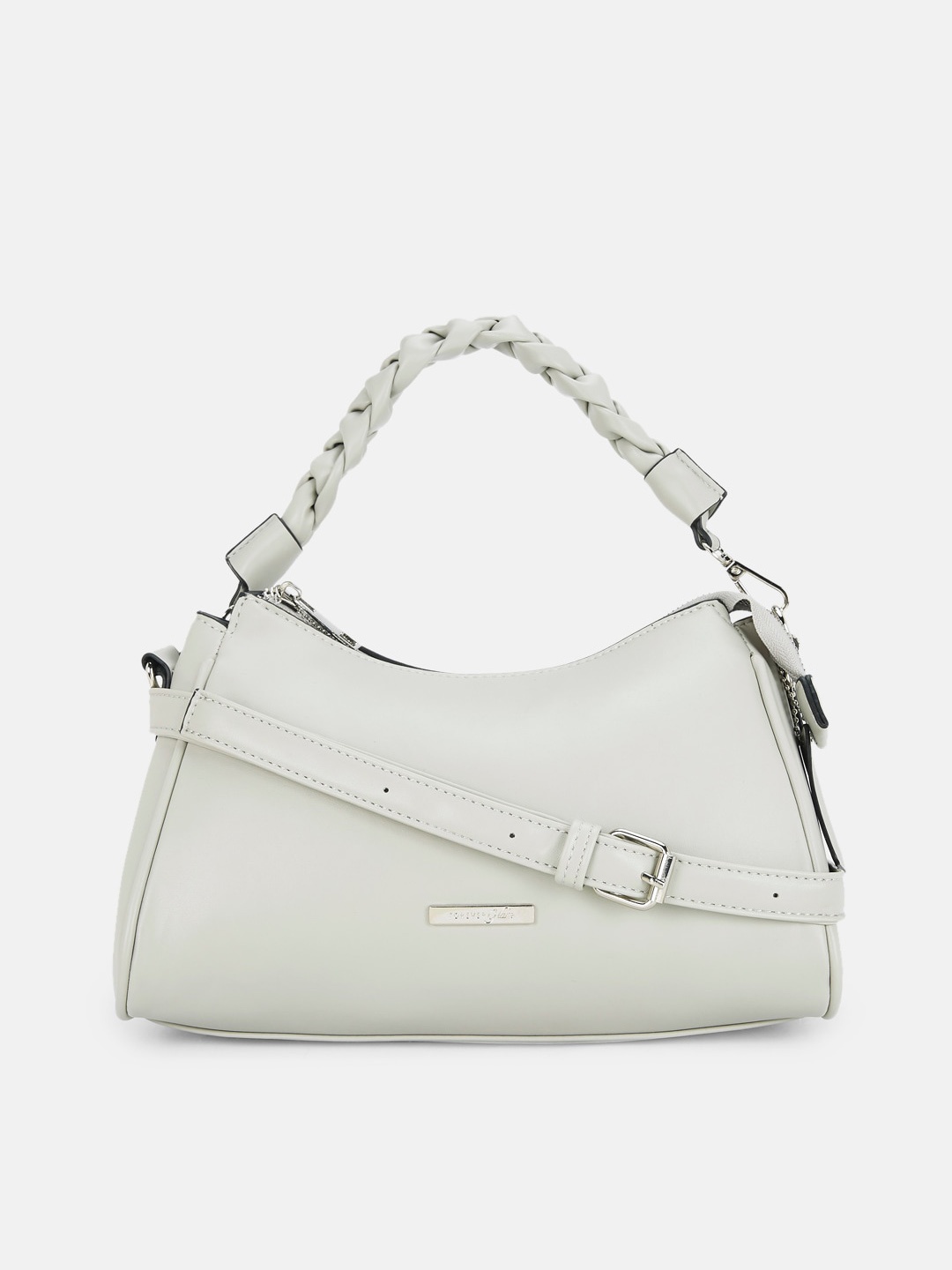 

Forever Glam by Pantaloons Grey Structured Hobo Bag