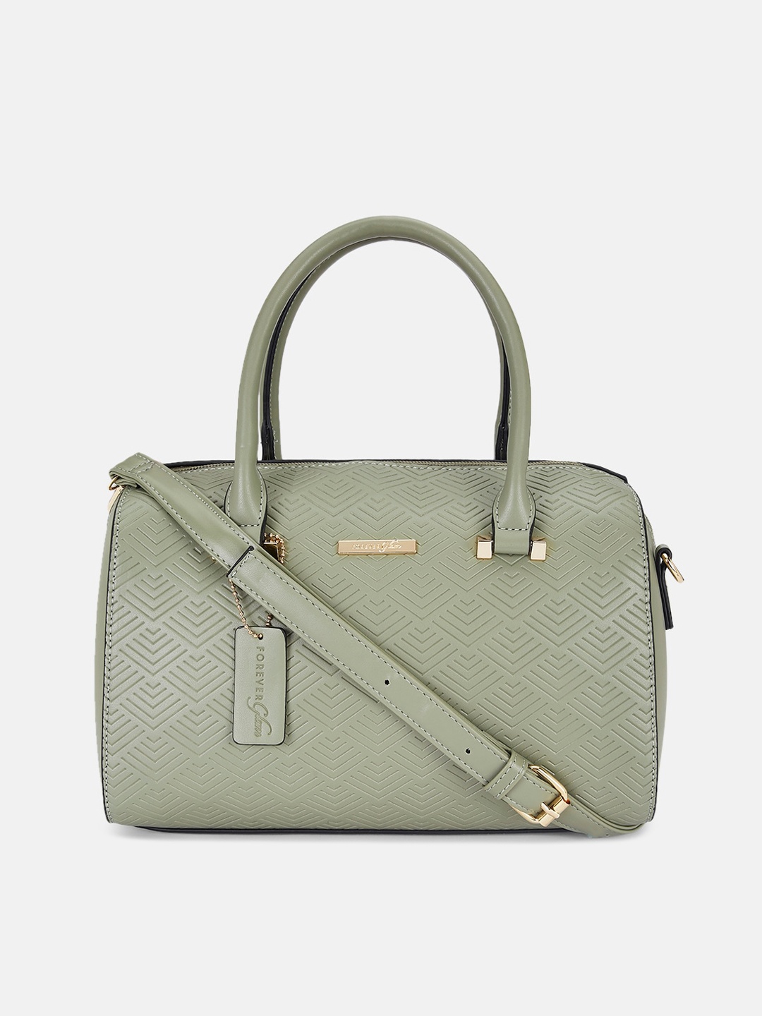 

Forever Glam by Pantaloons Green Structured Handheld Bag