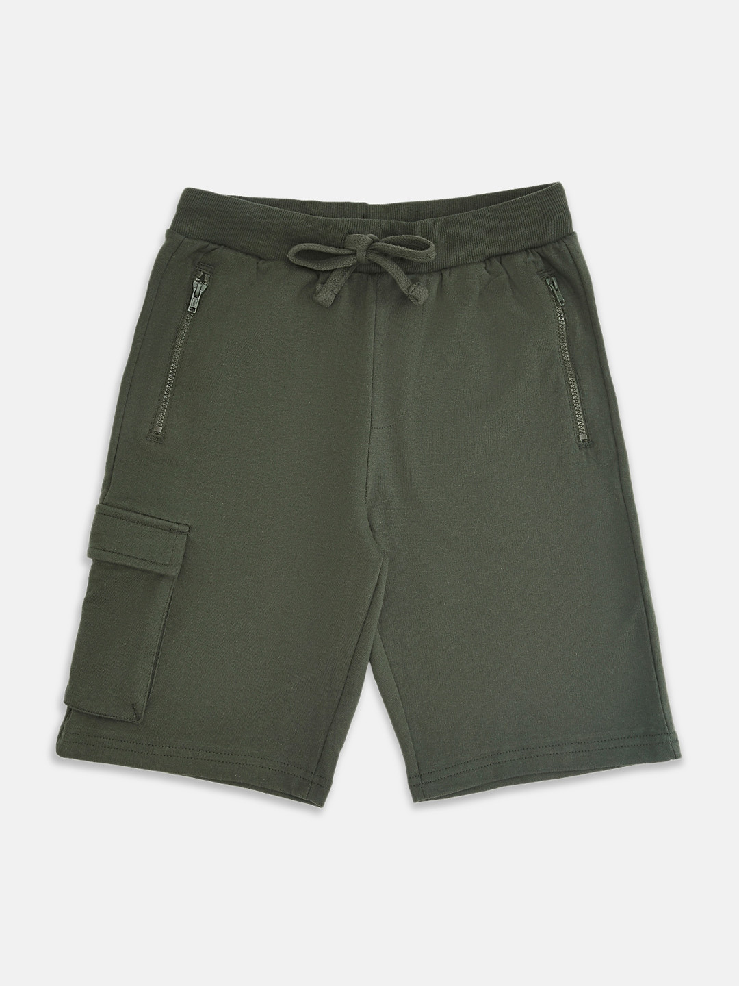 

Pantaloons Junior Boys Olive Green Pure Cotton Shorts