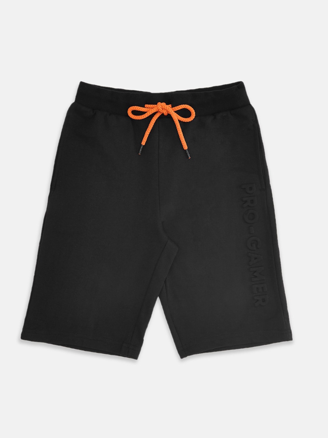Pantaloons Junior Boys Black Solid Pure Cotton Shorts