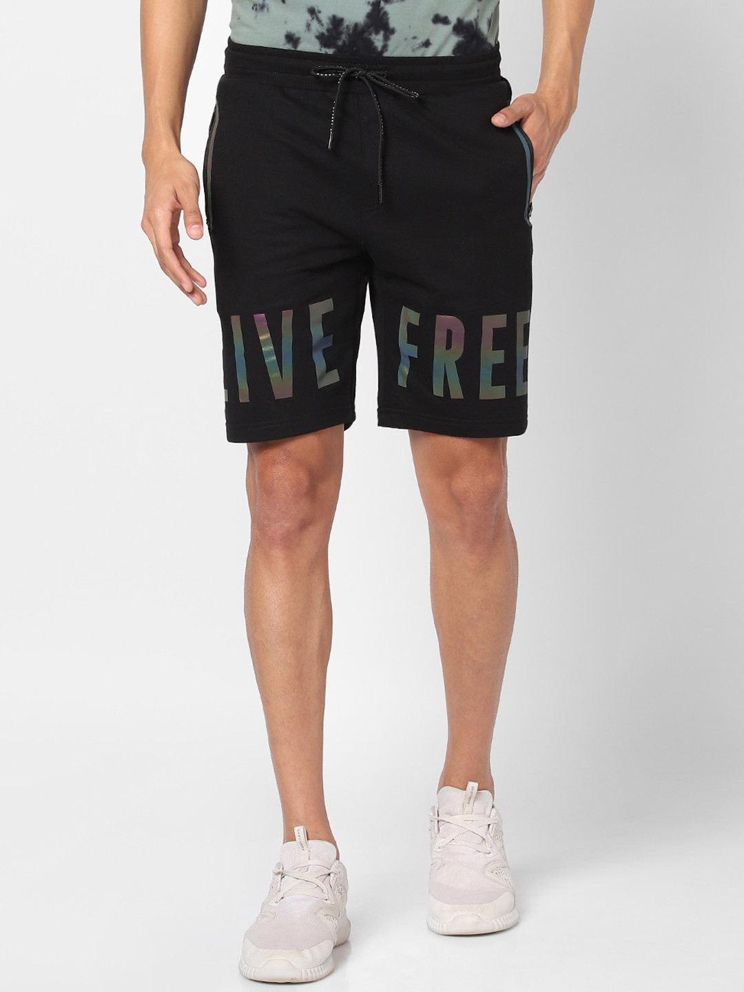 

Street Armor by Pantaloons Men Black Typography Printed Cotton Shorts