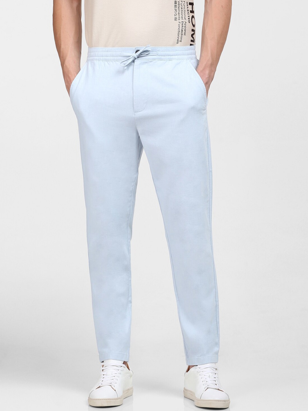 

SELECTED Men Blue Slim Fit Organic Cotton Trousers