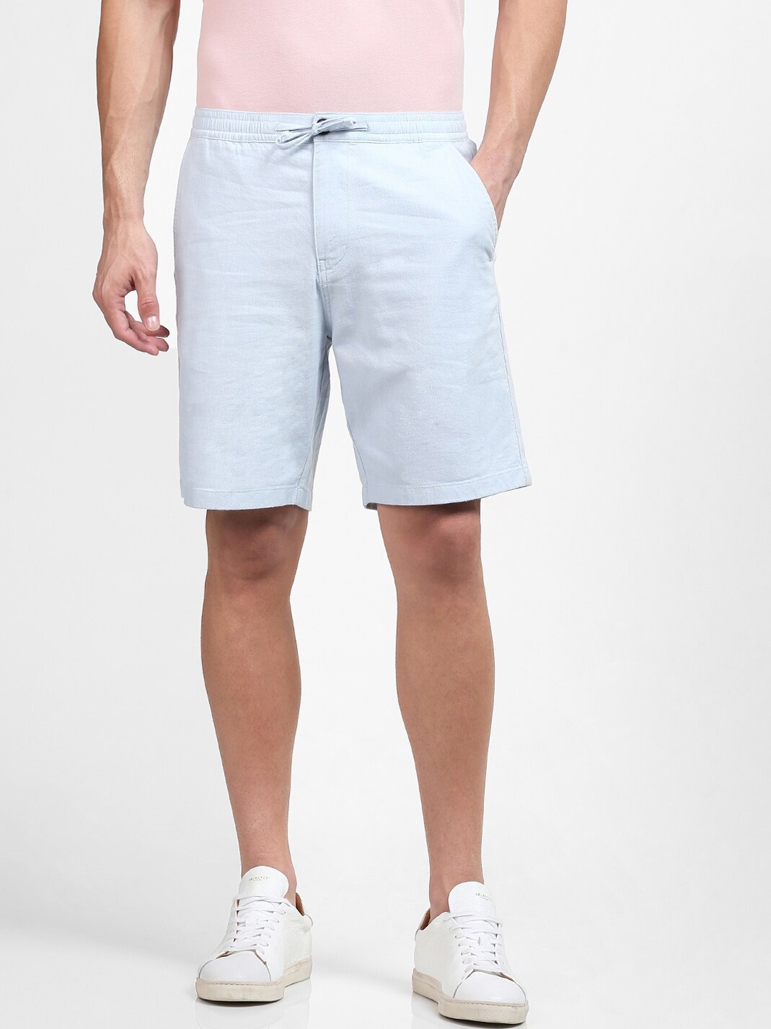 

SELECTED Men Blue Solid Organic Cotton Shorts