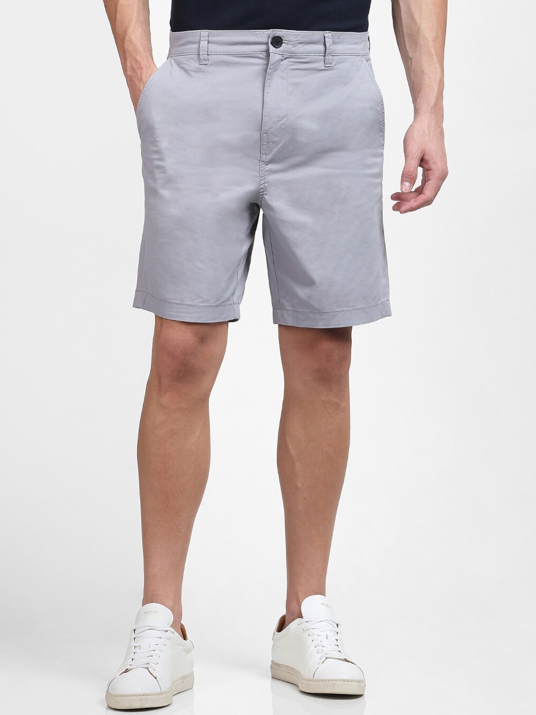 

SELECTED Men Grey Solid Organic Shorts