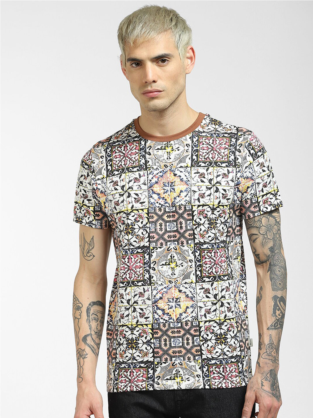 

Jack & Jones Men White Printed T-shirt