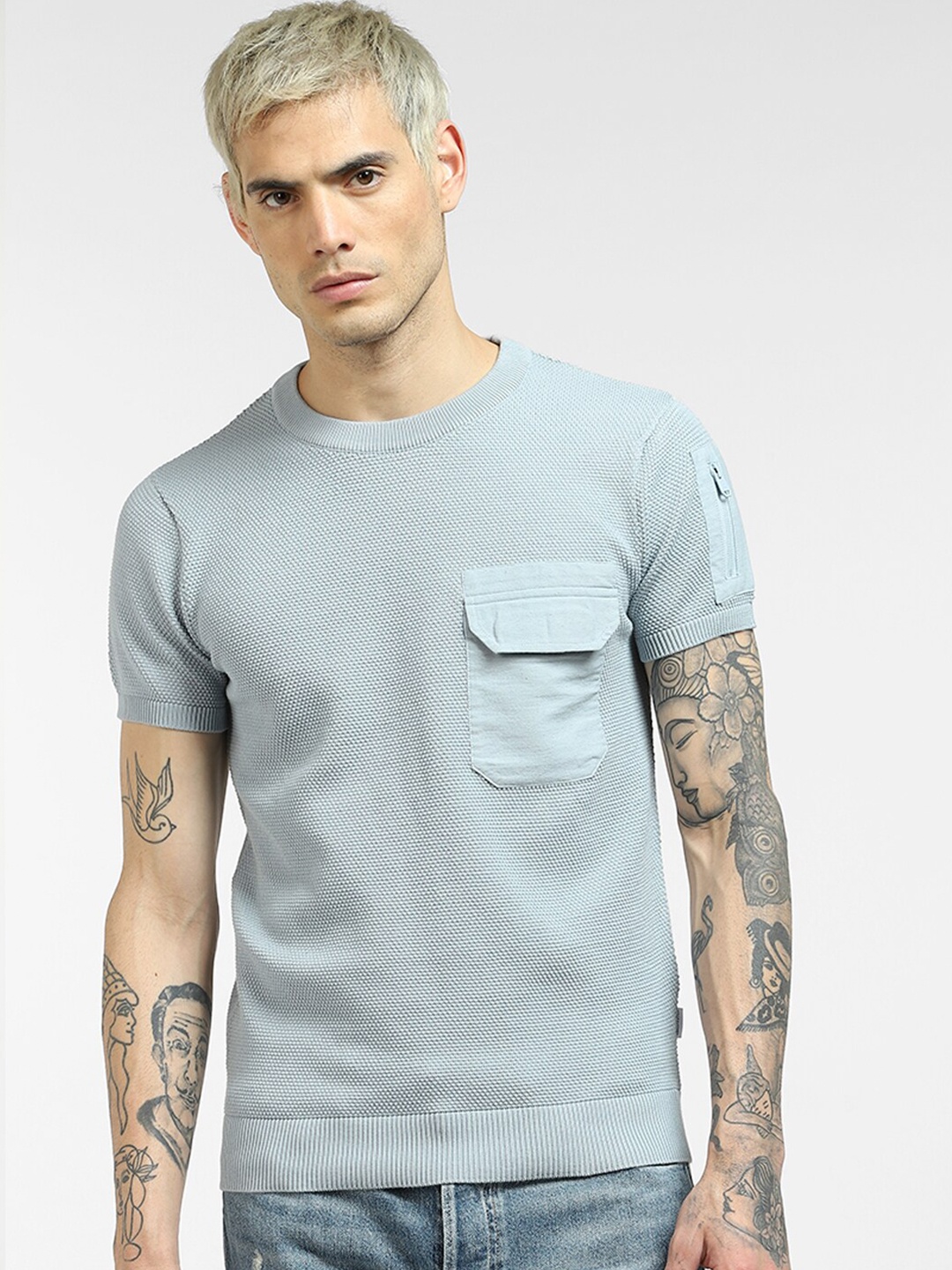 

Jack & Jones Men Blue T-shirt